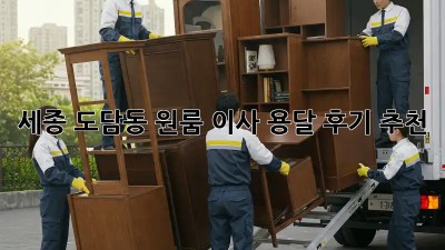 세종 도담동 원룸 이사, 용달 후기 추천!